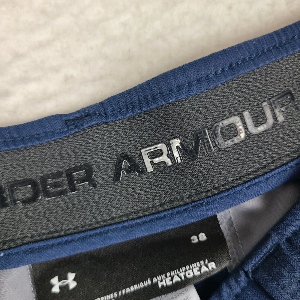Under Armour Shorts Mens 38 Navy Heatgear 9